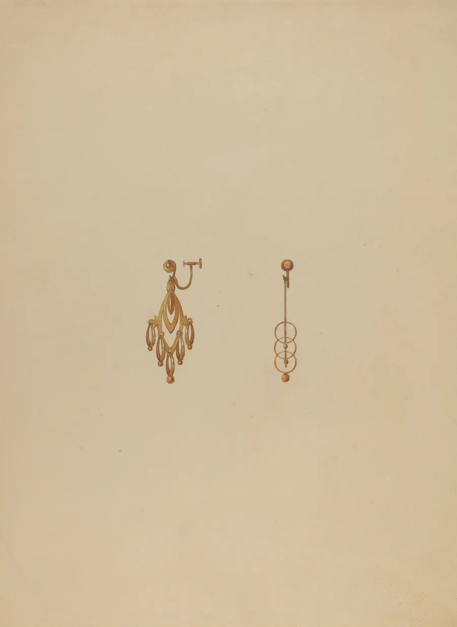 Earrings by Vincent Burzy