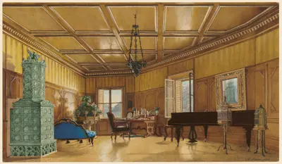 The Music Room of Archduchess Margarete, Princess of Saxony, in Schloss Ambras