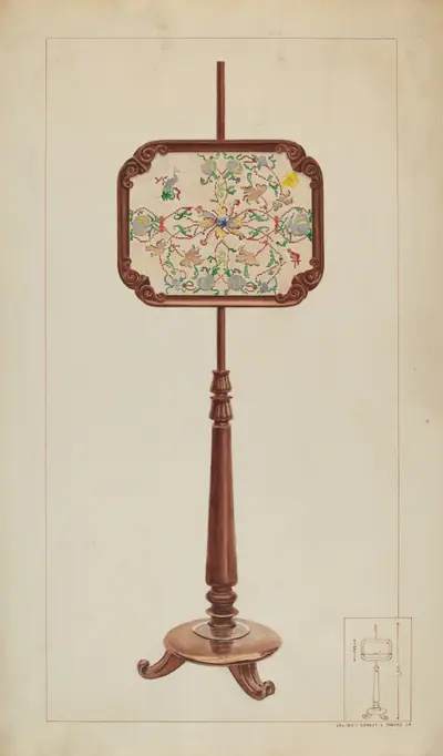 Petit Point Fire Screen