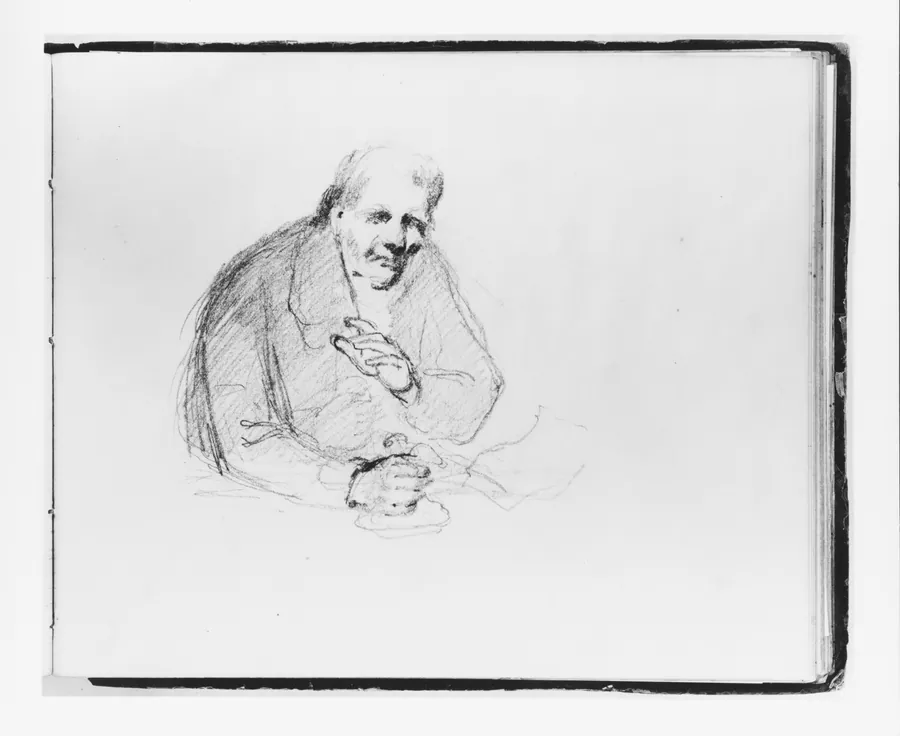 Man Speaking (from Sketchbook) by Francis William Edmonds