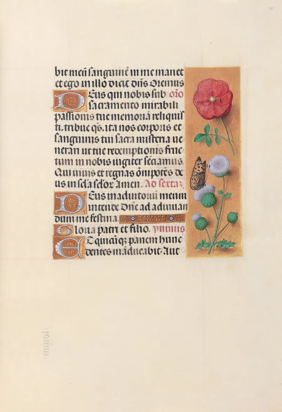 Hours of Queen Isabella the Catholic, Queen of Spain:  Fol. 46r by Master of the First Prayerbook of Maximillian