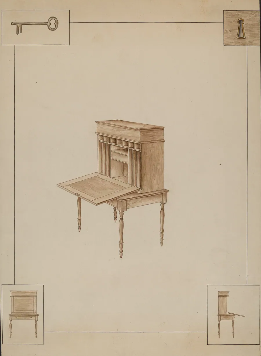 School-master's desk by Sarah F. Williams