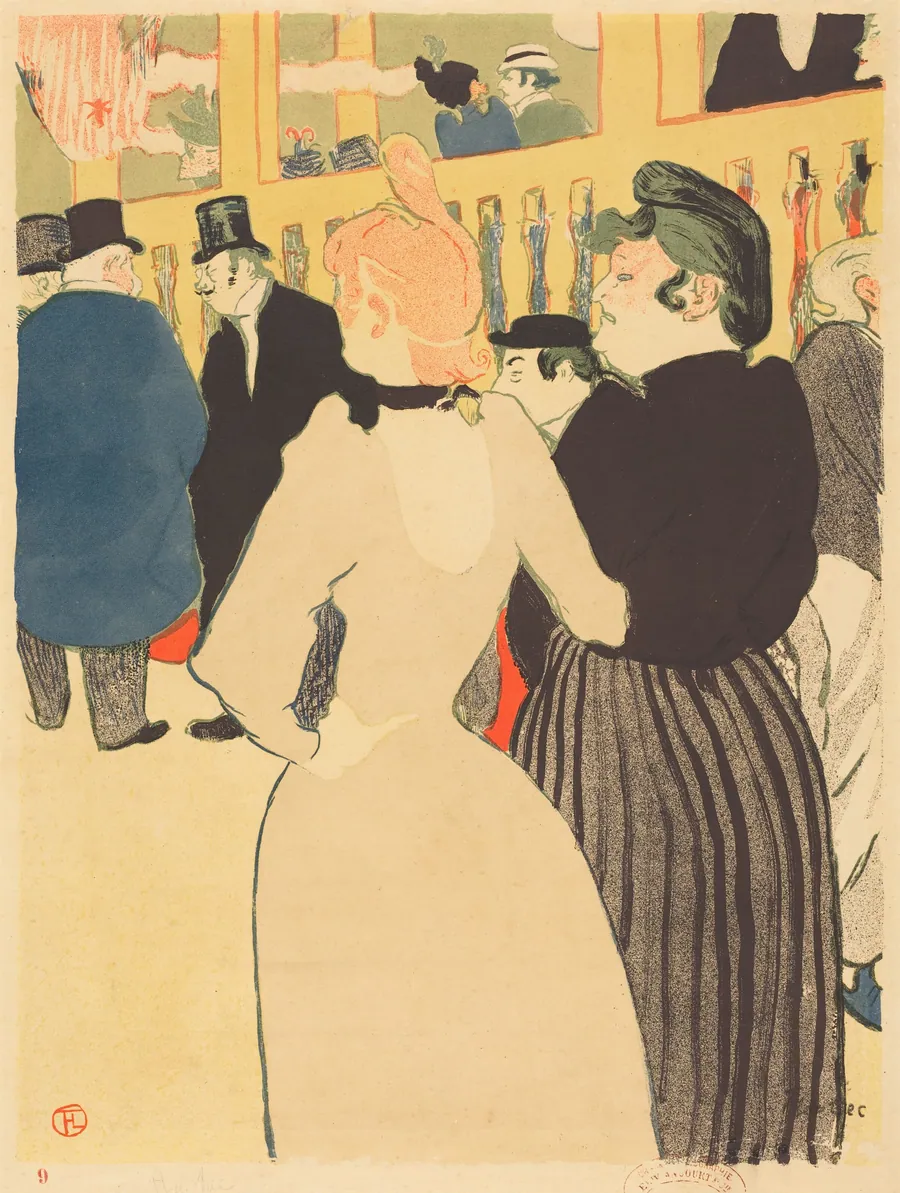 At the Moulin Rouge, la Goulue and Her Sister (Au Moulin Rouge, la Goulue et sa soeur)) by Henri de Toulouse-Lautrec