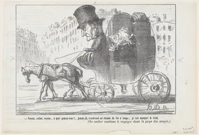 Driver.... driver!.... what are you thinking?, from 'The coachmen of Paris,' published in Le Journal Amusant