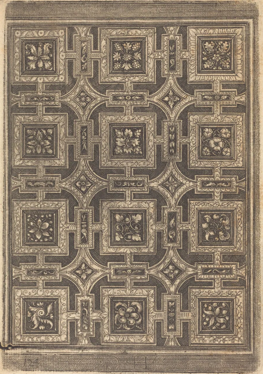 Ornamental Design for Coffered Ceiling by Daniel Hopfer