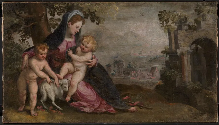 Maria med Jesus og Johannes by Lodewijk Toeput