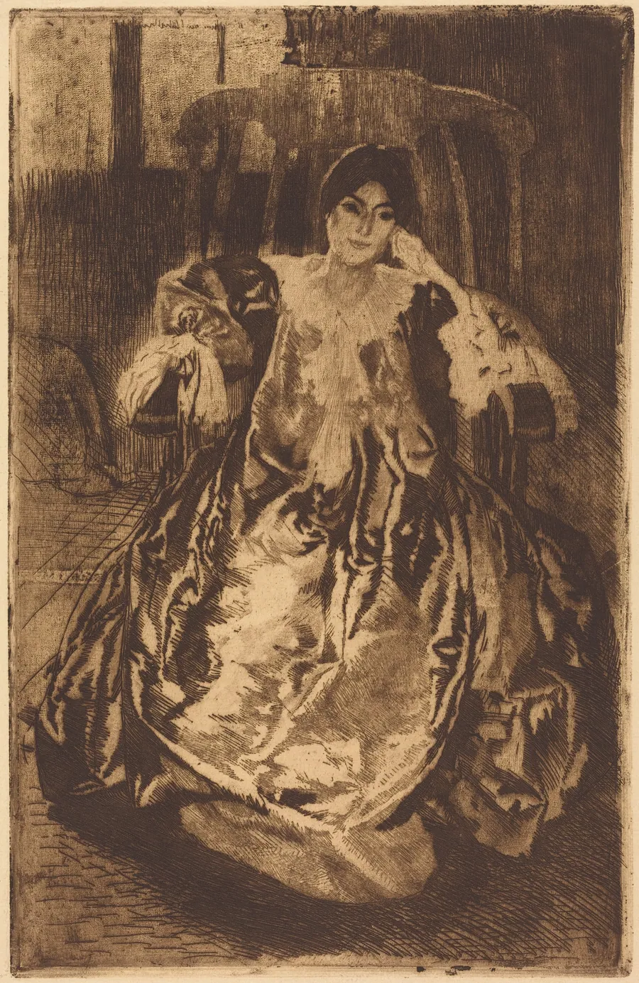 The Silk Gown (La Robe de Soie) by Albert Besnard