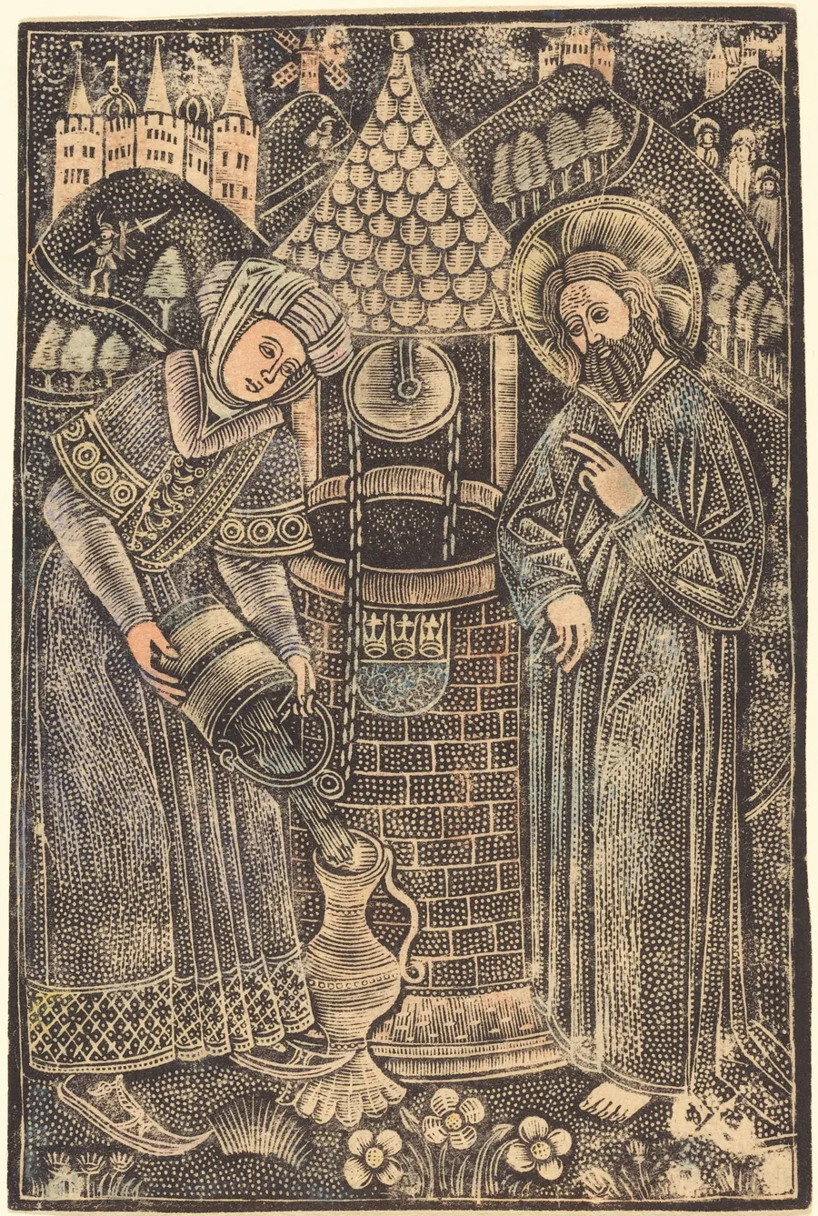 Christ and the Woman of Samaria by German 15th Century