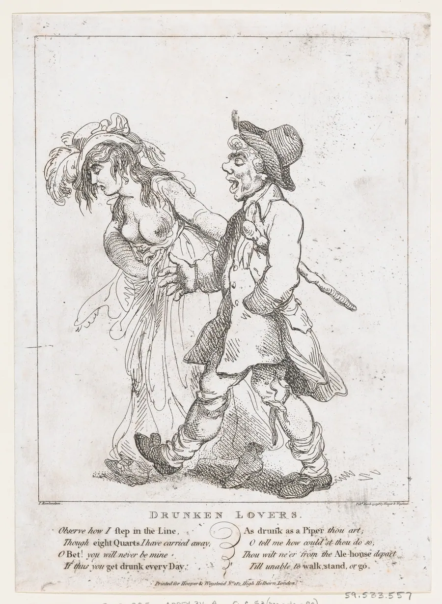 Drunken Lovers by Thomas Rowlandson
