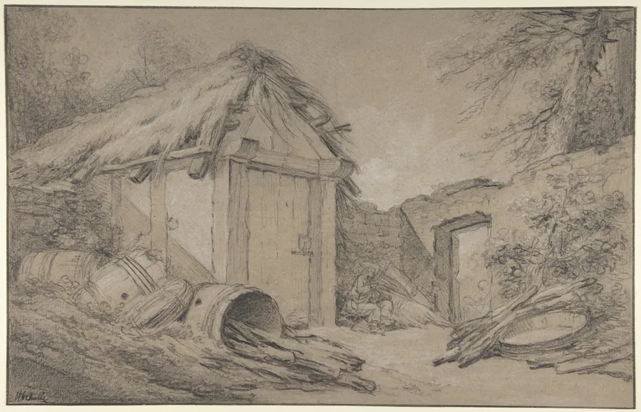 Farmyard by Charles Michel Ange Challe
