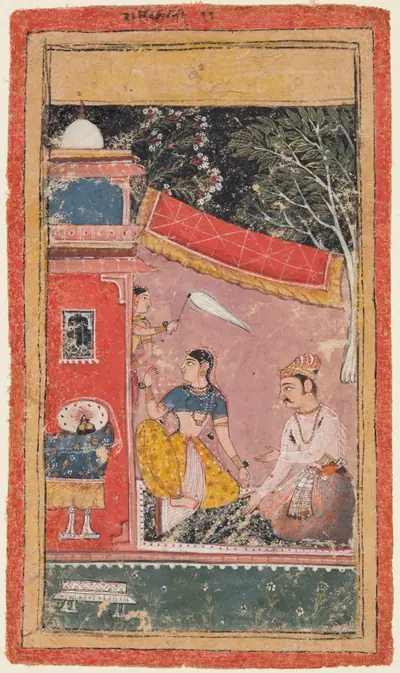 Lovers on a Terrace: Ramakali Ragini of Hindol, from a Bundi Ragamala