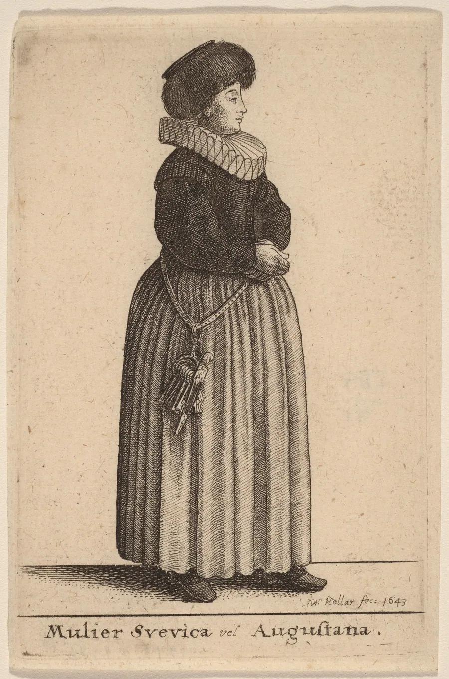 Mulier Svevica vel Augustana by Wenceslaus Hollar