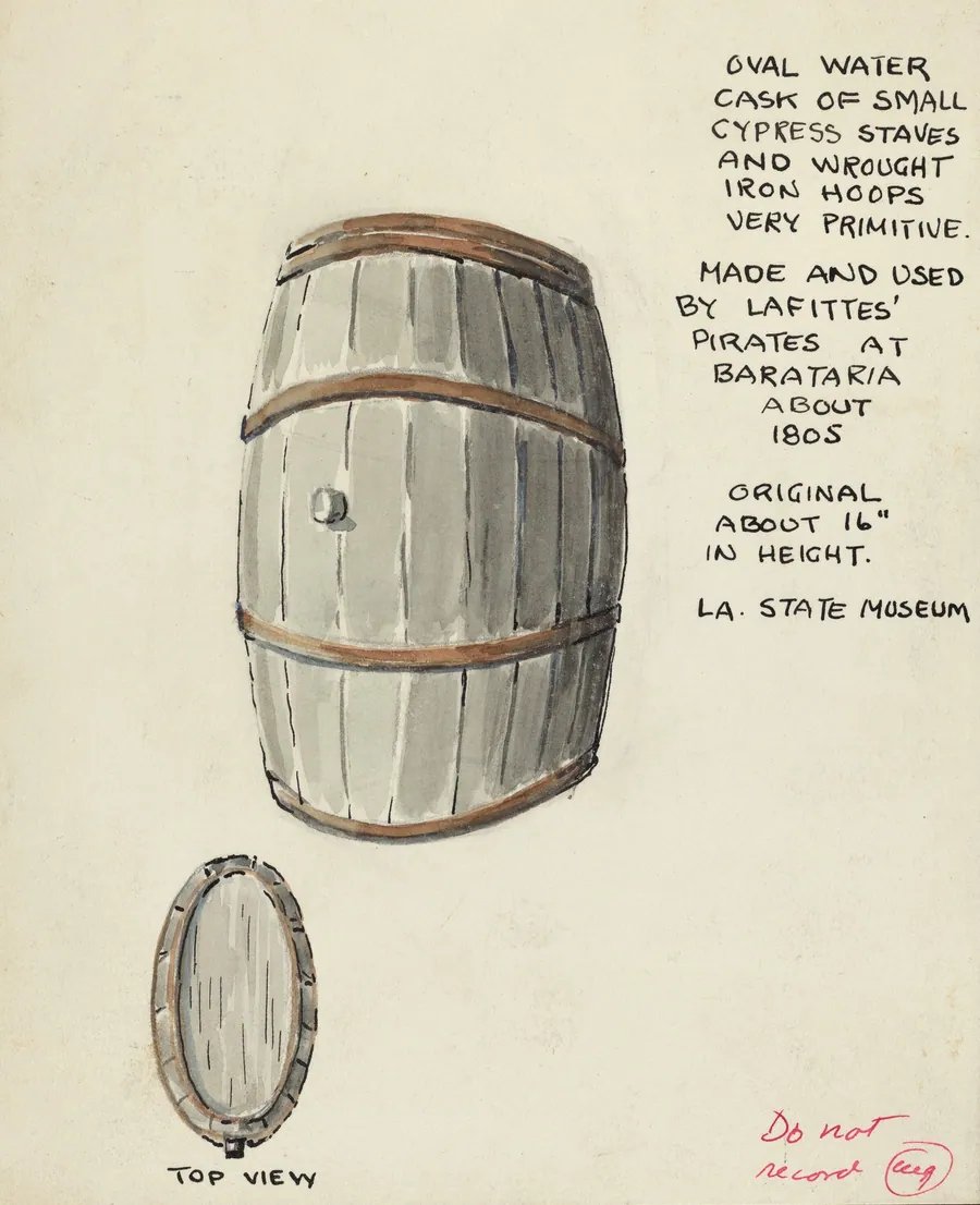 Oval Water Cask by American 20th Century