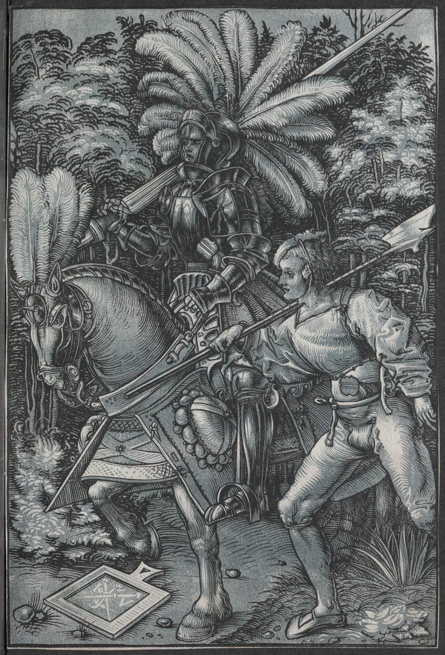 The Knight and  Lansquenet by Hans Wechtlin