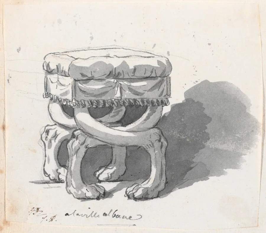 Footrest from the Villa Albani by Jacques-Louis David