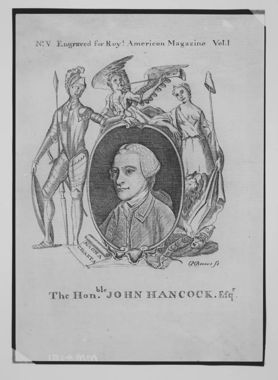 The Hon-ble. John Hancock, Esq-r. by Paul Revere Jr.