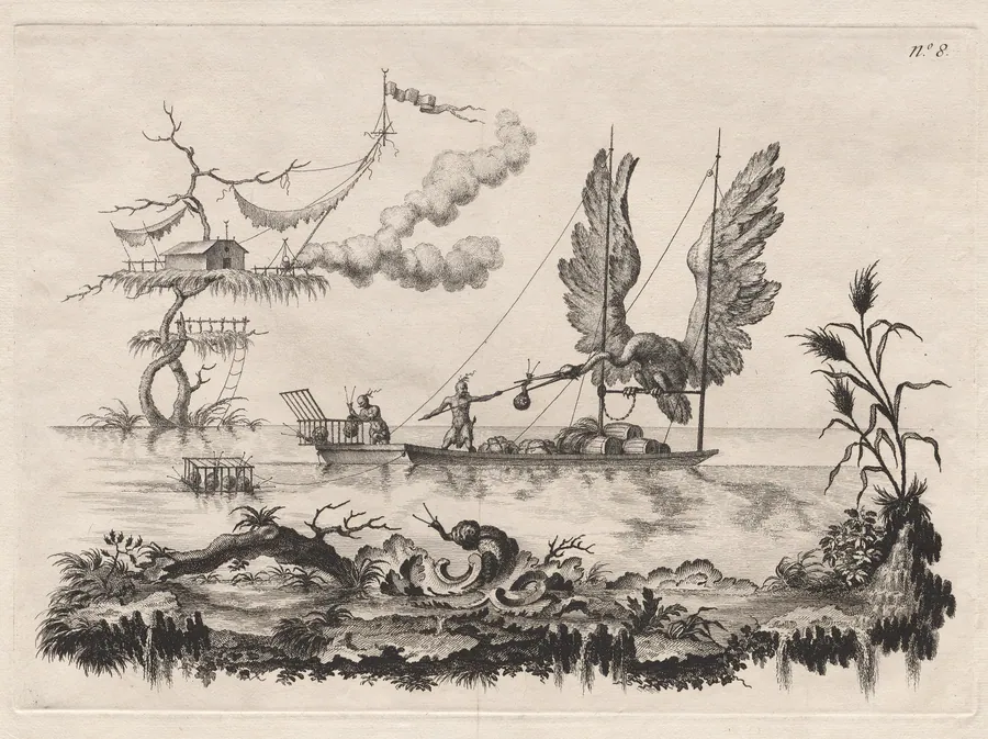 A Boat That Has for Sails the Wings of a Huge Bird by Filippo Morghen