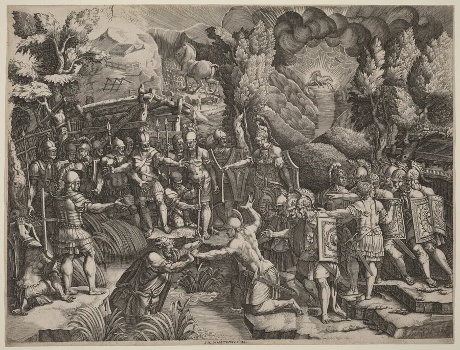 Sinon Deceiving the Trojans by Giorgio Ghisi