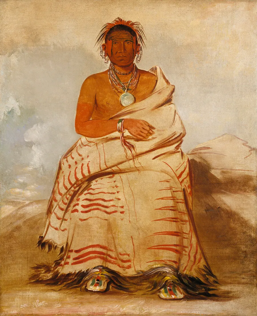 L'har-e-tar-rúshe, Ill-natured Man, a Skidi (Wolf) Pawnee by George Catlin, born Wilkes-Barre, PA 1796-died Jersey City, NJ 1872