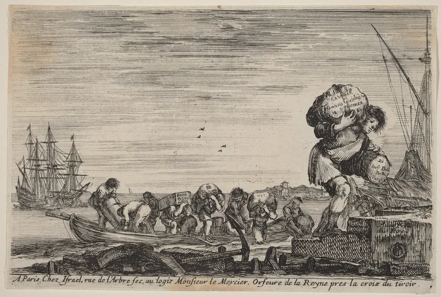Title Page for "Views of the Ports of the Sea" by Stefano Della Bella
