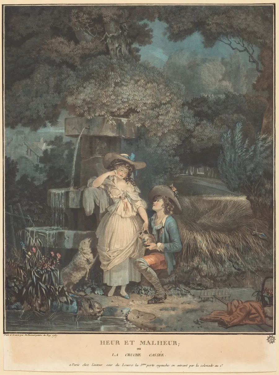 Heur et Malheur, ou la Cruche cassée by Philibert-Louis Debucourt