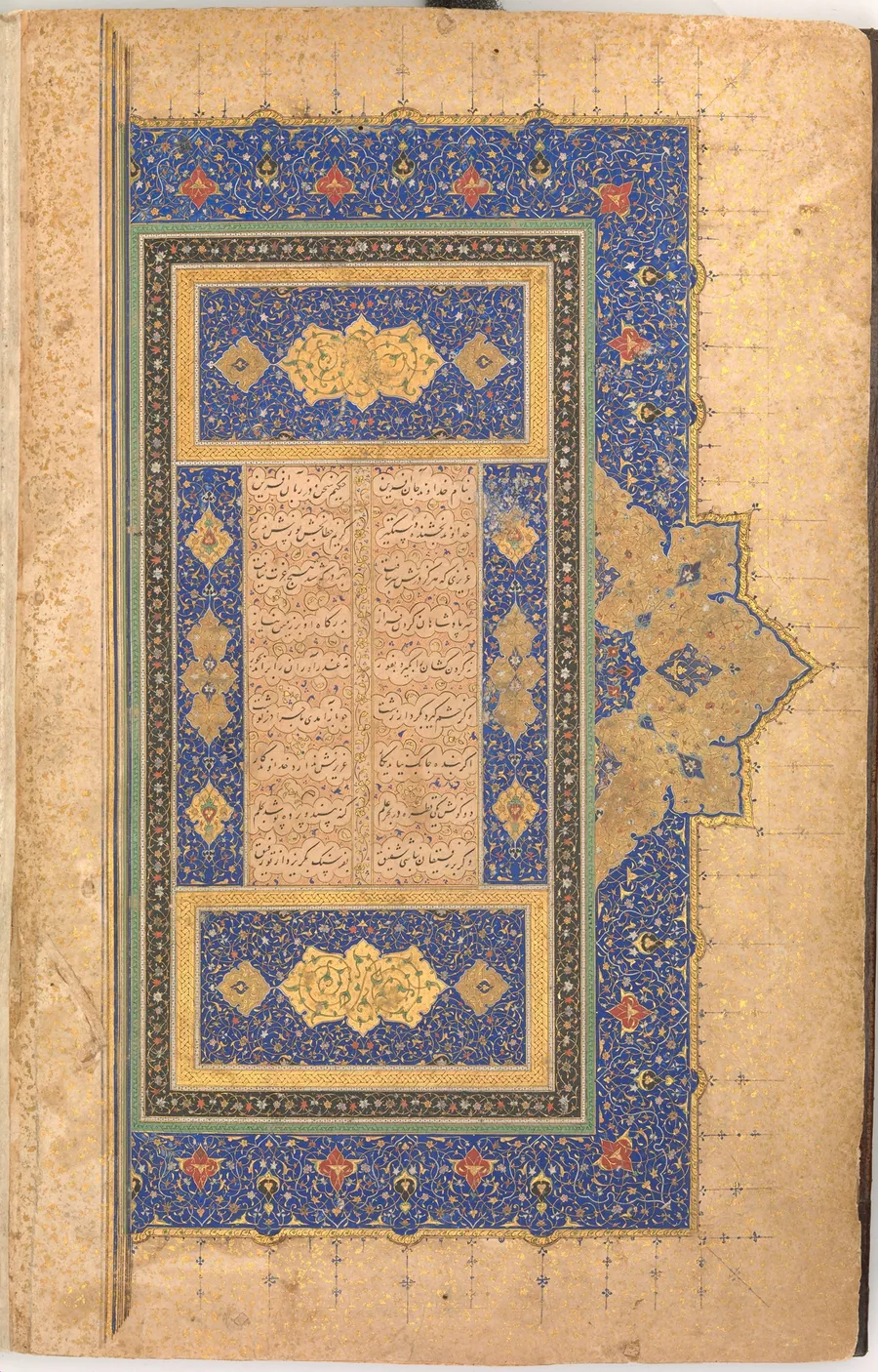Illuminated Frontispiece of a  Bustan of Sa`di by Sultan Muhammad Nur