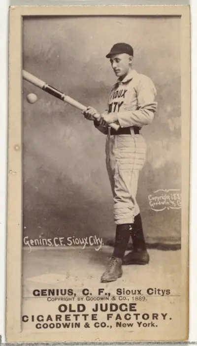 C. Frank Genins, Center Field, Sioux City Corn Huskers, from the Old Judge series (N172) for Old Judge Cigarettes