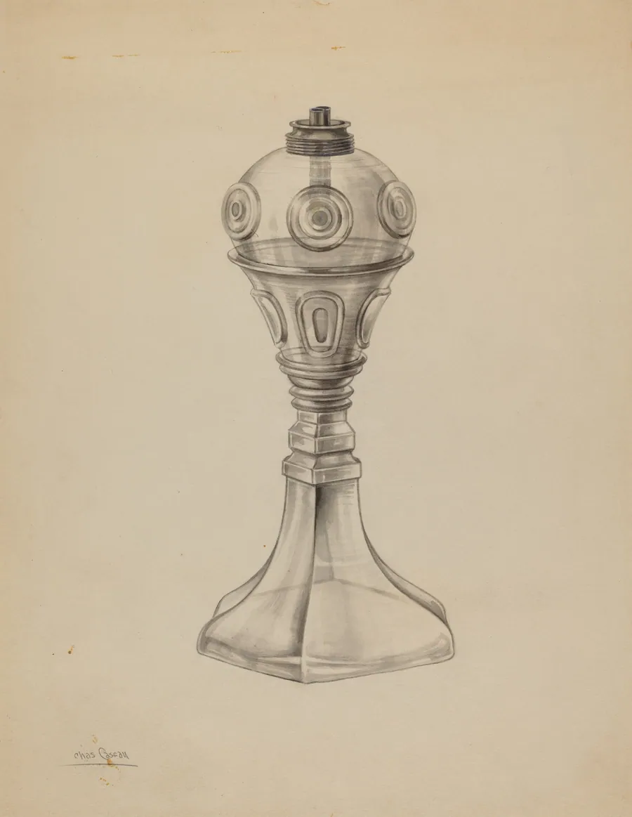 Whale Oil Lamp by Charles Caseau
