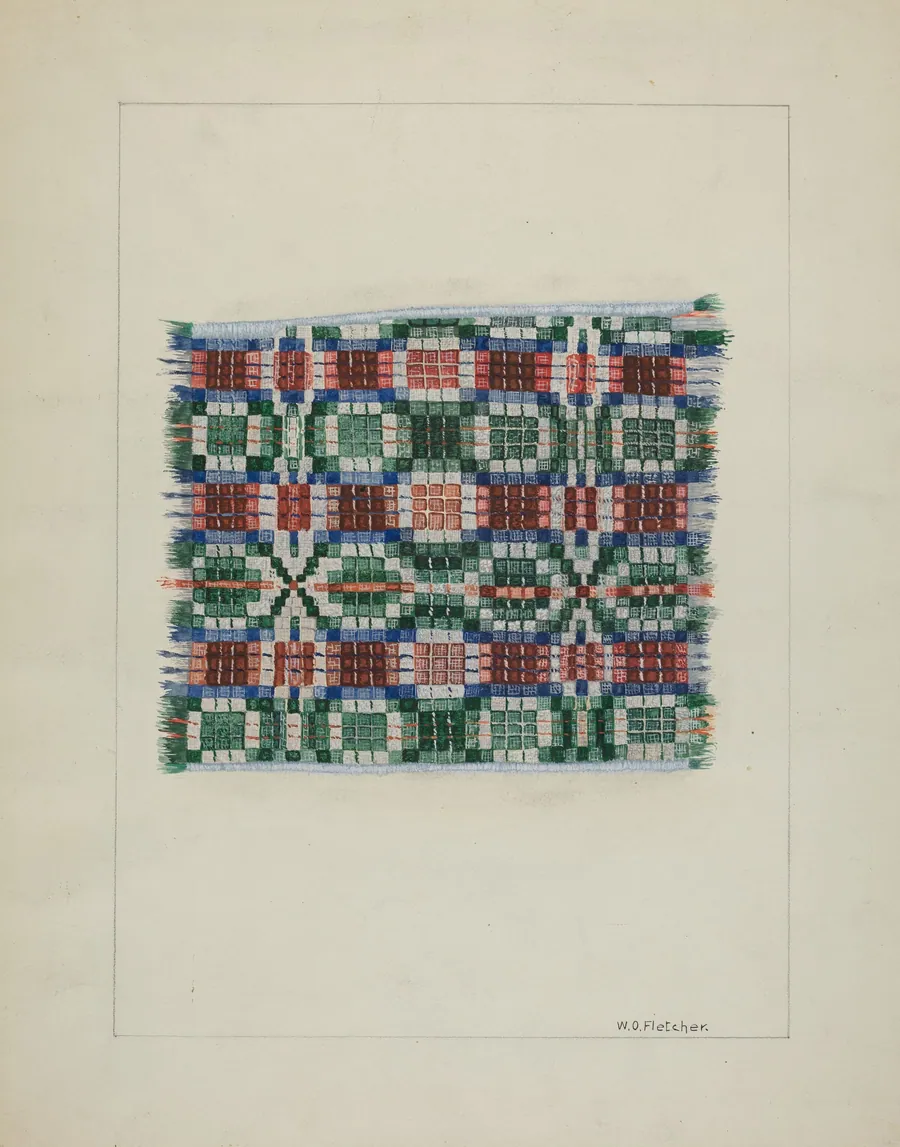Handwoven Coverlet by William O. Fletcher