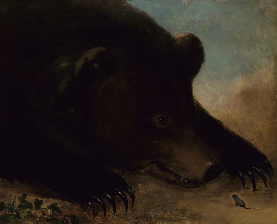 Portraits of a Grizzly Bear and Mouse, Life Size by George Catlin, born Wilkes-Barre, PA 1796-died Jersey City, NJ 1872