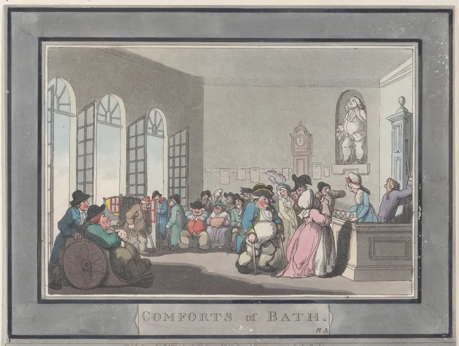 Comforts of Bath, Plate 3 by S. W. Fores