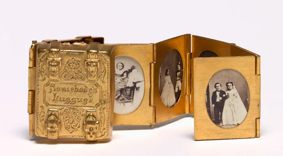 Somebody's Luggage (Miniature Wedding Album of Tom Thumb and Lavinia Warren) by Mathew Brady