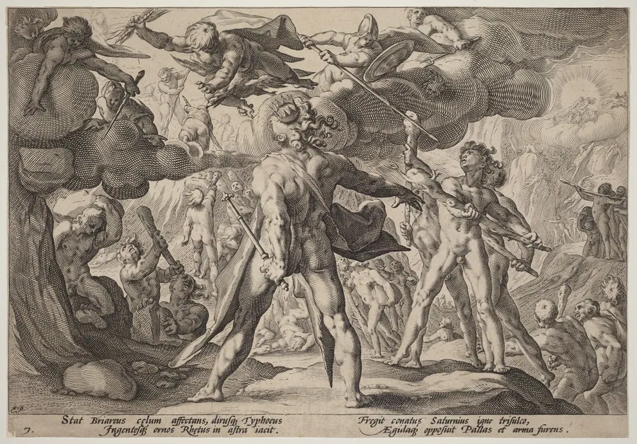 The Giants Climbing the Heavens by Hendrick Goltzius