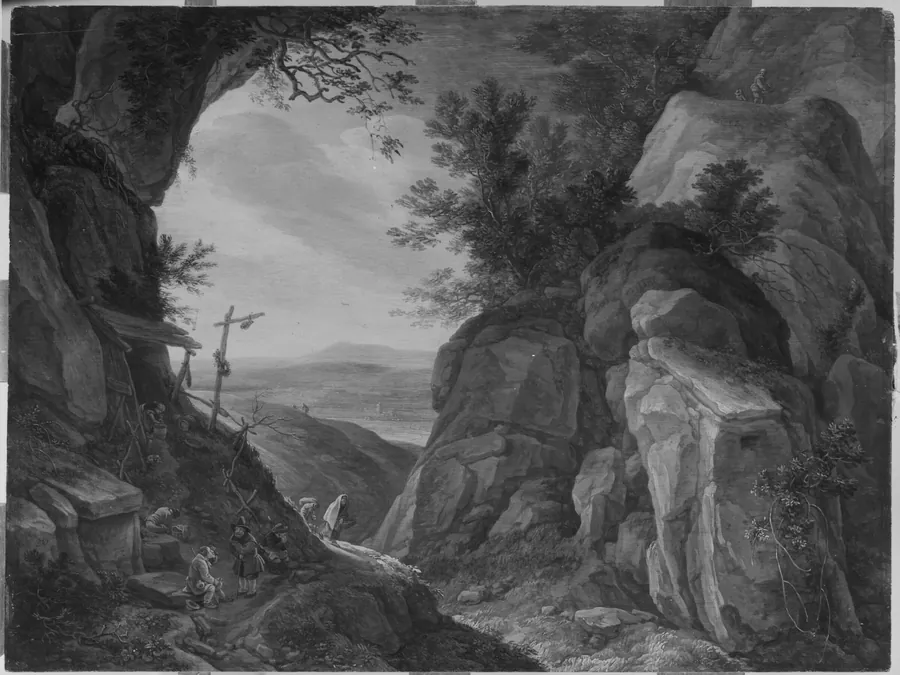 Klippelandskab by Herman Saftleven