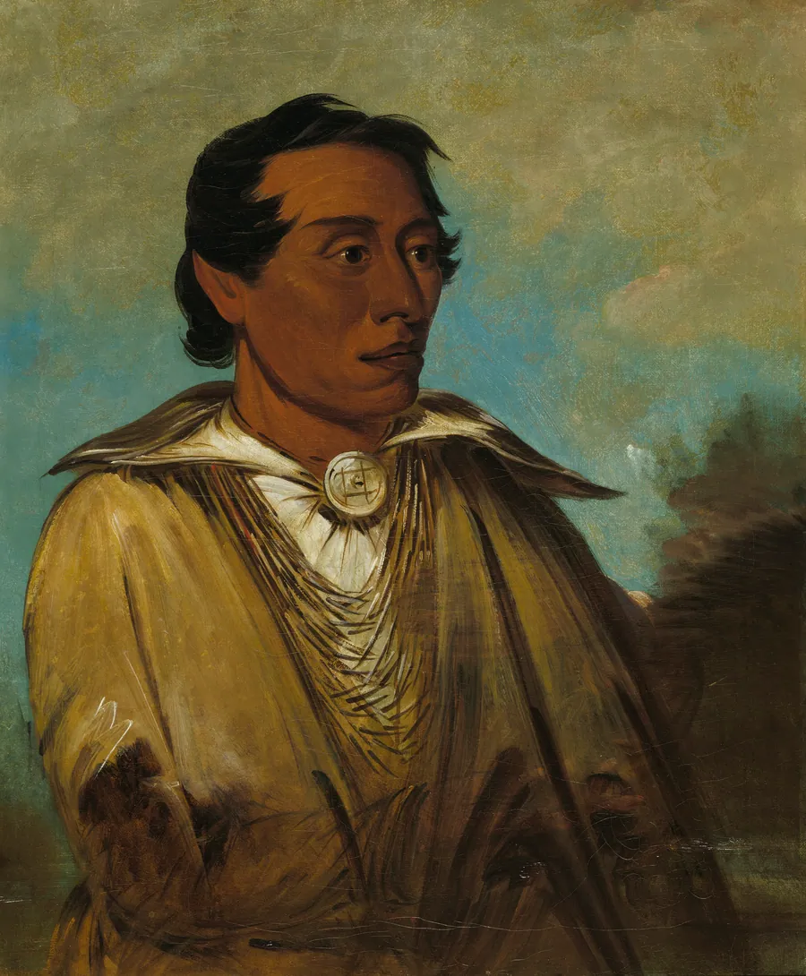 Kee-án-ne-kuk, Foremost Man, Chief of the Tribe by George Catlin, born Wilkes-Barre, PA 1796-died Jersey City, NJ 1872
