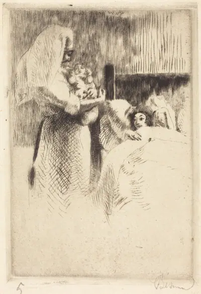 Birth Announcement for Anne-Élisabeth Besnard (Carte de naissance d'Anne-Élisabeth Besnard)