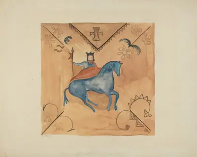 St. George (Painted on Deerskin)
