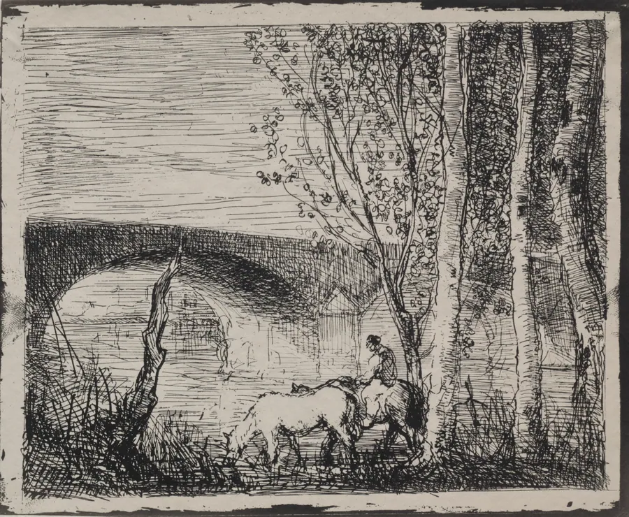The Bridge by Charles François Daubigny