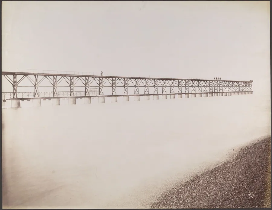 Tubular Jetty, Mouth of the Adour, Port of Bayonne by Louis Lafon