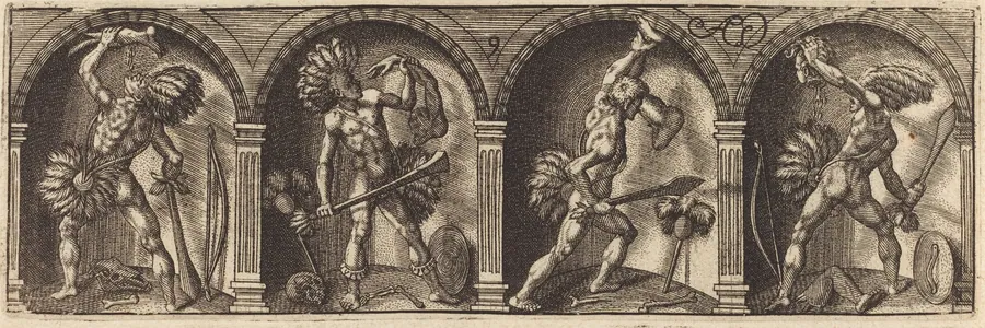 Les divers pourtraicts et figures IX by Master AD