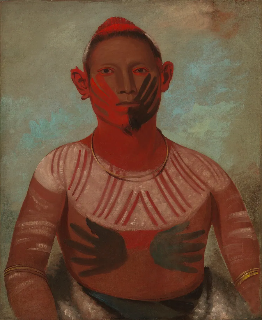 I-o-wáy, One of Black Hawk's Principal Warriors by George Catlin, born Wilkes-Barre, PA 1796-died Jersey City, NJ 1872