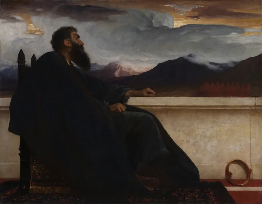 David:  "Oh, that I had wings like a Dove!  For then would I fly away, and be at rest." Psalm 55:6 by Frederic Leighton