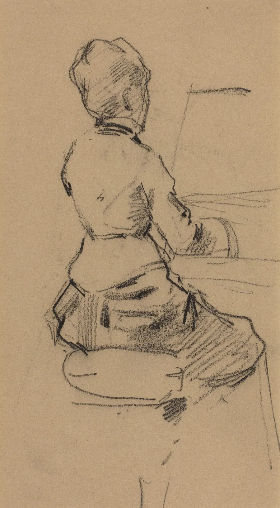 Young Woman Seated at a Piano [verso] by Jean-Louis Forain