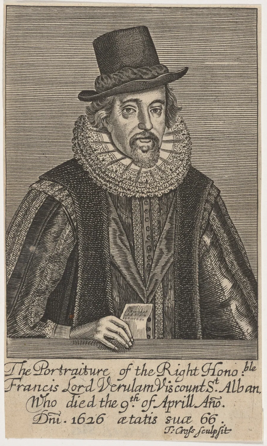 Francis Lord Verulam Viscount St. Alban by Thomas Cross