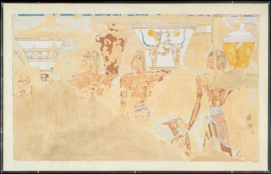 Fragmentary Scene of Foreigners, Tomb of Senenmut by Nina de Garis Davies