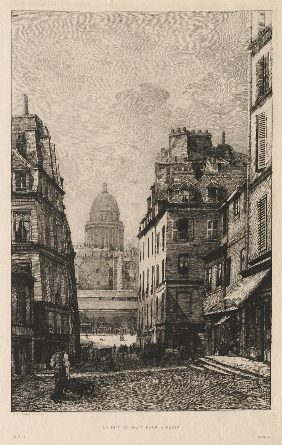 La rue du Haut Pavé à Paris by Lucien Gautier
