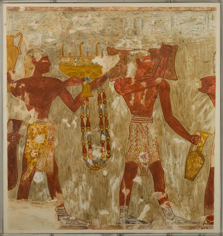 Cretans Bringing Gifts of Metal and Jewelry, Tomb of Rekhmire by Nina de Garis Davies