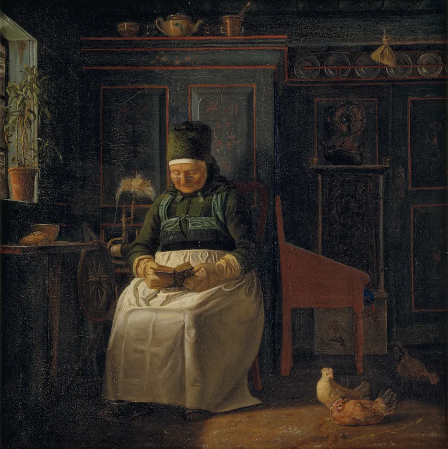 Julemorgen hos en bondekone by Christen Dalsgaard