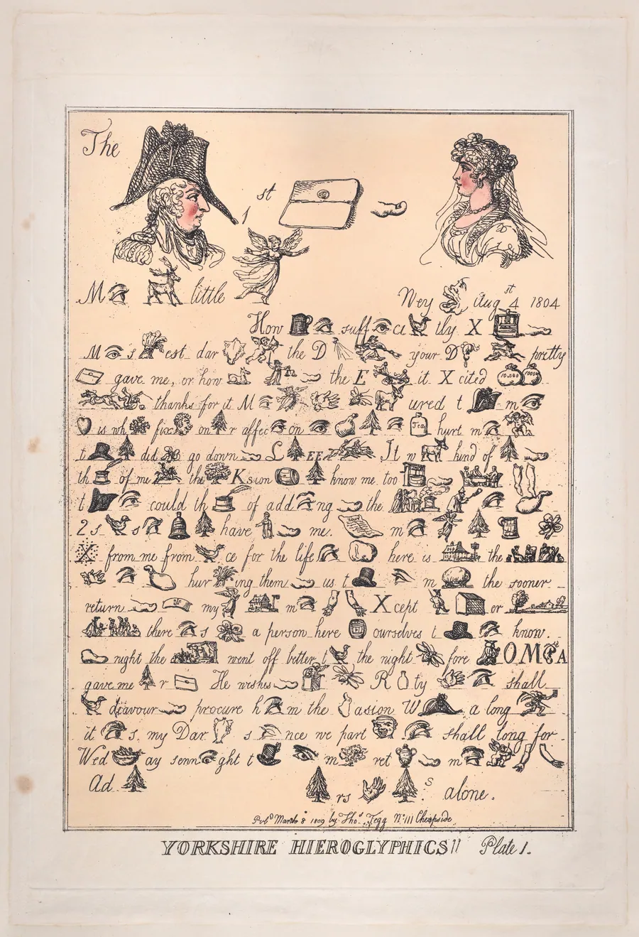 Yorkshire Hieroglyphics, Plate 1 by Prince Frederick Augustus, Duke of York and Albany
