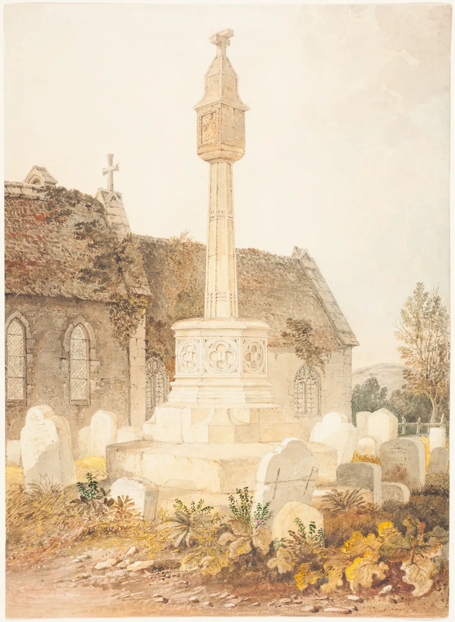 Monument in a Church Cemetery by John Chessell Buckler